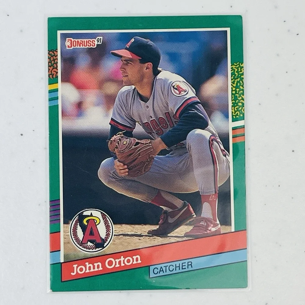 1991 Donruss 714 John Orton California Angels Baseball Trading Card
